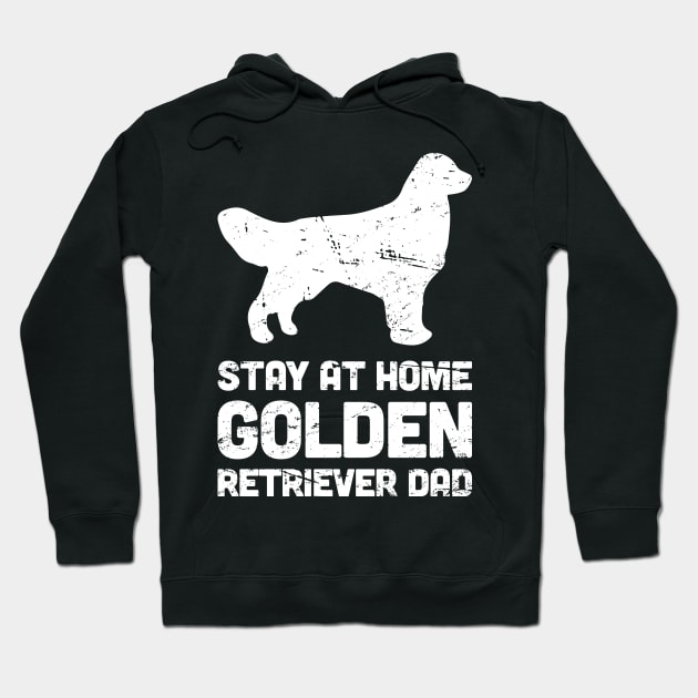 Golden Retriever - Funny Stay At Home Dog Dad Hoodie by MeatMan